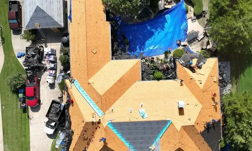Professional Roof Repair being performed in Biloxi